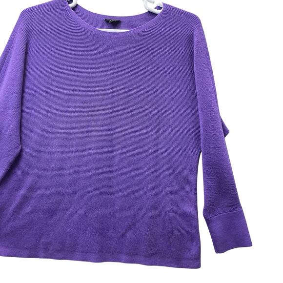 J. Jill Sweaters - J Jill Sweater Womens Sz. XL Purple Boat Neck Tunic 3/4 Drop Sleeve Linen Blend